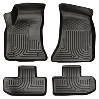Husky Liners 98071 | Husky Liners Front & 2nd Seat Floor Liners, Fits 11-15 CHALLENGER CUSTOM MOLDED FRONT/2ND SEAT WEATHERBEATER FLOOR LINERS BLACK
