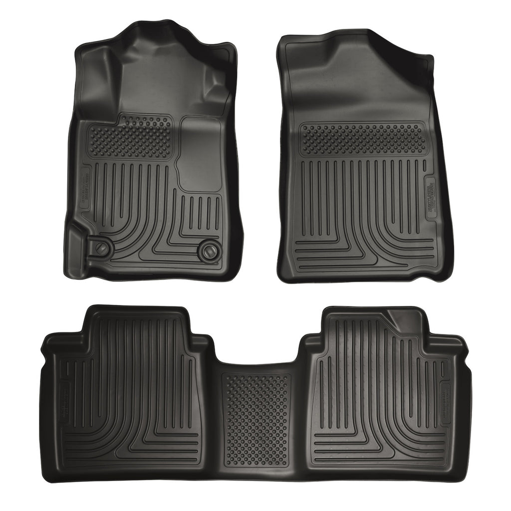 Husky Liners 98501 | Husky Liners Front & 2nd Seat Floor Liners, Fits 13-15 AVALON ELECTRIC/GAS FITS STANDARD AND HYBRID MODELS FRONT/2ND SEAT LINERS WEATHERBEATER BLACK