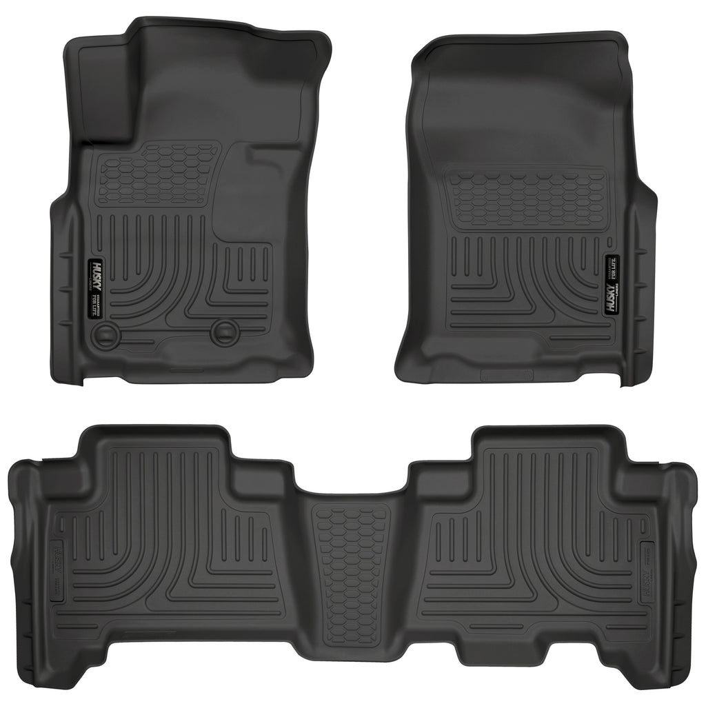 Husky Liners 98571 | Husky Liners Front & 2nd Seat Floor Liners, Fits 10-13 4RUNNER WEATHERBEATER FRONT & 2ND SEAT FLOOR LINERS BLACK