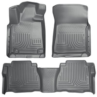 Husky Liners 98582 | Husky Liners Front & 2nd Seat Floor Liners (Footwell Coverage), Fits 10-11 TUNDRA DOUBLE CAB/CREWMAX CUSTOM MOLDED FRONT & 2ND SEAT FLOOR LINER GREY