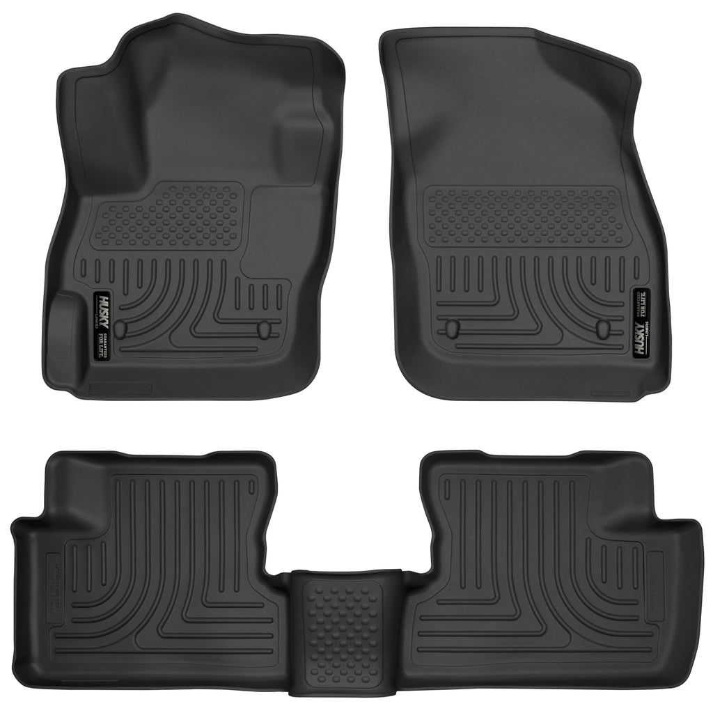 Husky Liners 98631 | Husky Liners Front & 2nd Seat Floor Liners, Fits 10-13 MAZDA3 CUSTOM MOLDED WEATHERBEATER FRONT & 2ND SEAT FLOOR LINERS BLACK