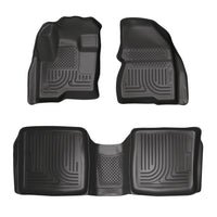 Husky Liners 98741 | Husky Liners Front & 2nd Seat Floor Liners, Fits 09-C FORD FLEX/LINCOLN MKT WEATHERBEATER FRONT & 2ND SEAT FLOOR LINERS 3PC. COMBO BLACK