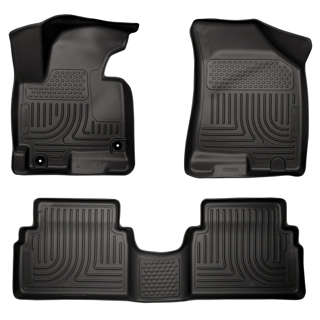 Husky Liners 98881 | Husky Liners Front & 2nd Seat Floor Liners, Fits 11-13 TUCSON CUSTOM MOLDED FRONT & 2ND SEAT FLOOR LINERS BLACK