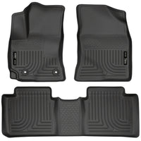 Husky Liners 99531 | Husky Liners Front & 2nd Seat Floor Liners, Fits 14-C COROLLA FITS MODELS WITH AUTOMATIC TRANSMISSION ONLY FRONT/2ND SEAT LINERS WEATHERBEATER BLACK