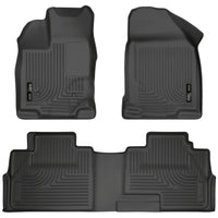 Husky Liners 99761 | Husky Liners Front & 2nd Seat Floor Liners, Fits 07-14 EDGE 07-15 MKX FRONT/2ND SEAT LINERS WEATHERBEATER BLACK