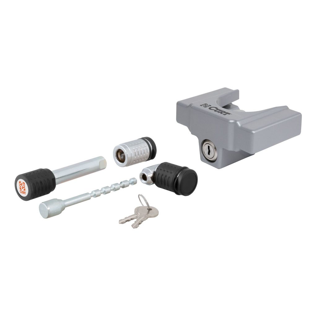 Hitch & Coupler Lock Set (2" Receiver 1/2" to 2-1/2" Latch 1-7/8" & 2" Lip)