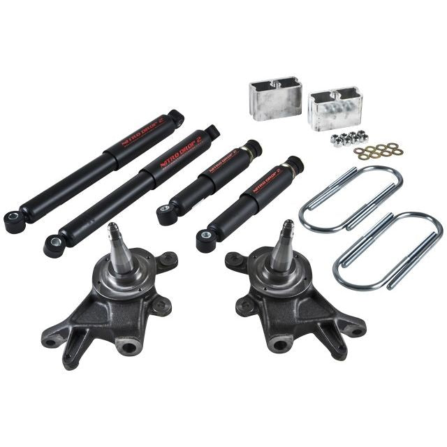 BELLTECH 440ND LOWERING KITS  Front And Rear Complete Kit W/ Nitro Drop 2 Shocks 1983-1997 Nissan Pickup & Hardbody 2 in. F/3 in. R drop W/ Nitro Drop II Shocks