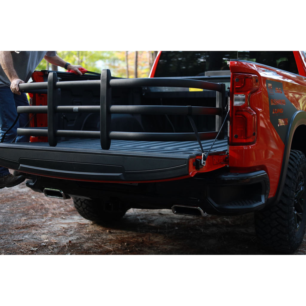 AMP Research 74841-01A Black BedXTender HD Max Truck Bed Extender for 2019-2020 Chevrolet Silverado/GMC Sierra 1500 2020 Chevrolet Silverado/GMC Sierra 2500/3500 Excl models with Multipro Tailgate Standard Bed