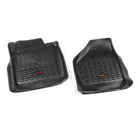 Floor Liners Front Black; 08-10 Ford F-250/F-350 Reg/Ext/SuperCrew
