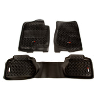 All Terrain Floor Liner Kit Black; 07-11 GM Extended Cab Trucks