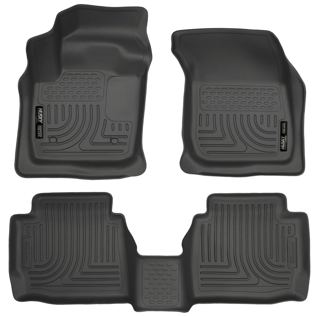 Husky Liners 99751 | Husky Liners Front & 2nd Seat Floor Liners, Fits 13-16 FUSION FWD ONLY FRONT/2ND SEAT FLOOR LINERS BLACK