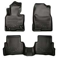 Husky Liners 99731 | Husky Liners Front & 2nd Seat Floor Liners; Front & 2nd Seat Floor Liners, Fits 13-16 MAZDA CX-5 WEATHERBEATER FRONT/2ND SEAT FLOOR LINERS BLACK