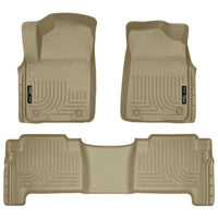 Husky Liners 98613 | Husky Liners Front & 2nd Seat Floor Liners, Fits 11-15 QX56 CUSTOM MOLDED FRONT/2ND SEAT FLOOR LINERS WEATHERBEATER TAN