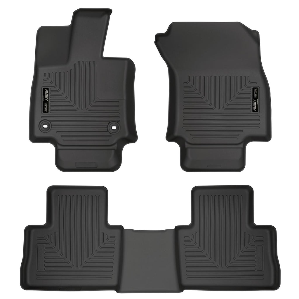 Husky Liners 95501 | Husky Liners Front & 2nd Seat Floor Liners, Fits 19-C RAV4 BLACK FRONT AND REAR FLOOR LINERS