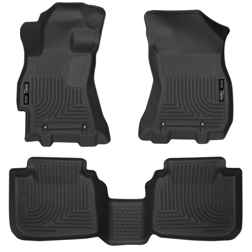 Husky Liners 99671 | Husky Liners Front & 2nd Seat Floor Liners, Fits 15-C LEGACY/OUTBACK FRONT & 2ND SEAT FLOOR LINERS BLACK