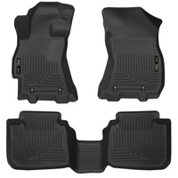Husky Liners 99671 | Husky Liners Front & 2nd Seat Floor Liners, Fits 15-C LEGACY/OUTBACK FRONT & 2ND SEAT FLOOR LINERS BLACK