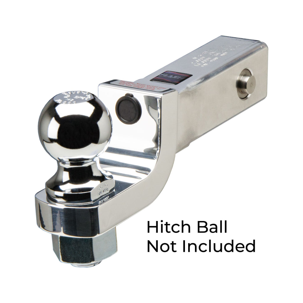 Alum ball mount with integrated lock system 2'' drop 1'' rise, 1-1/4'' ball hole