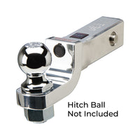 Alum ball mount with integrated lock system 2'' drop 1'' rise, 1-1/4'' ball hole