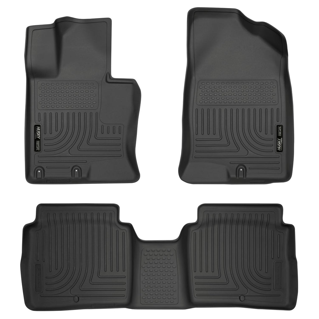 Husky Liners 99691 | Husky Liners Front & 2nd Seat Floor Liners, Fits 11-15 OPTIMA FRONT & 2ND SEAT FLOOR LINERS BLACK