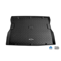 Rugged Ridge DMC-12975.22 | Cargo Liner, Black, Jeep Logo; 76-95 Jeep CJ7/Wrangler YJ