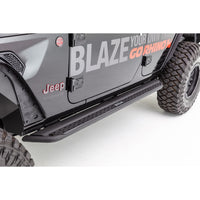 Go Rhino - DSS4235T - Dominator DSS Sliders with Full Length Top Step 1 pair Black Powdercoat Finish