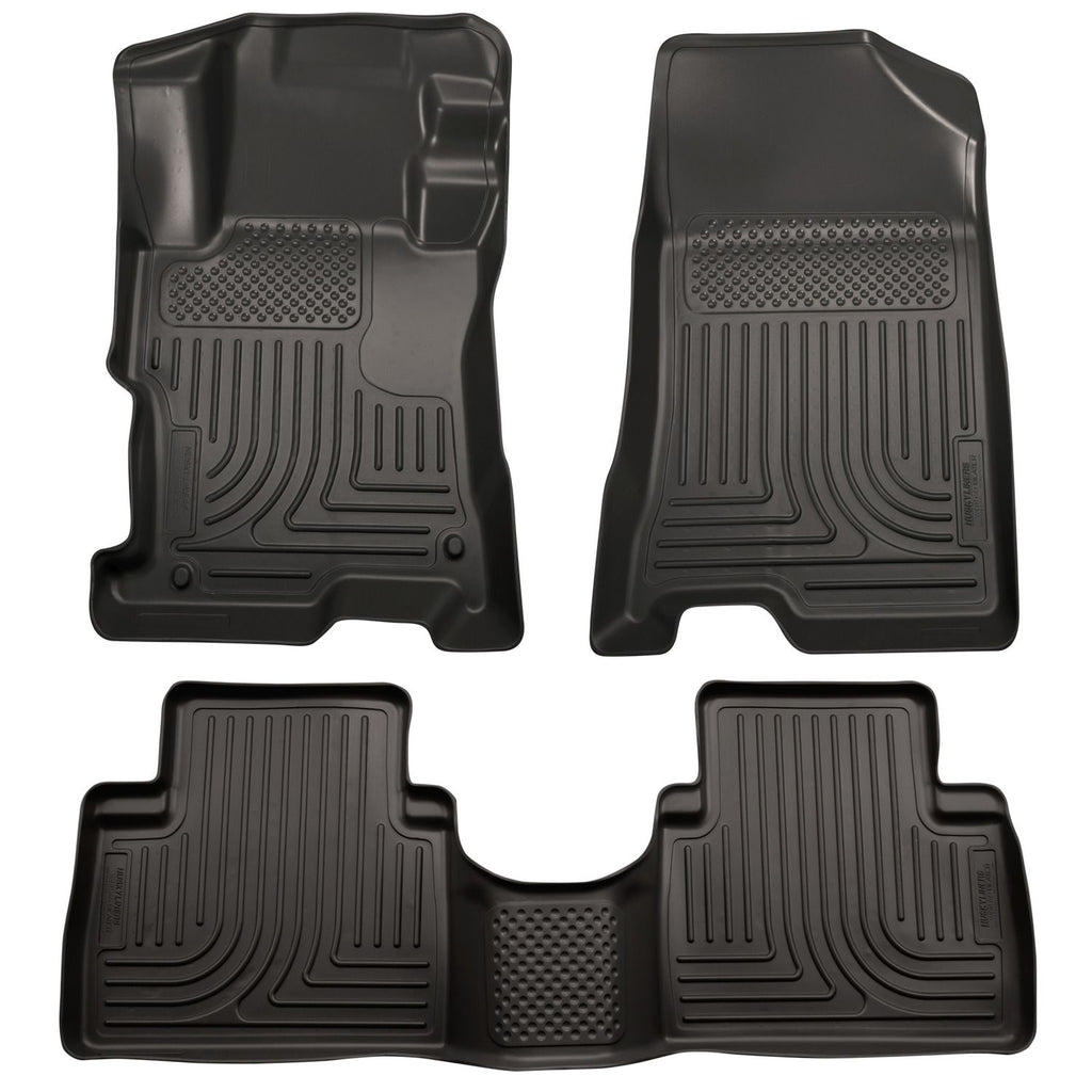 Husky Liners 99871 | Husky Liners Front & 2nd Seat Floor Liners, Fits 14-15 SORENTO FITS ALL SORENTO MODELS FRONT/2ND SEAT LINERS WEATHERBEATER BLACK