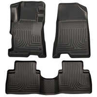 Husky Liners 99871 | Husky Liners Front & 2nd Seat Floor Liners, Fits 14-15 SORENTO FITS ALL SORENTO MODELS FRONT/2ND SEAT LINERS WEATHERBEATER BLACK