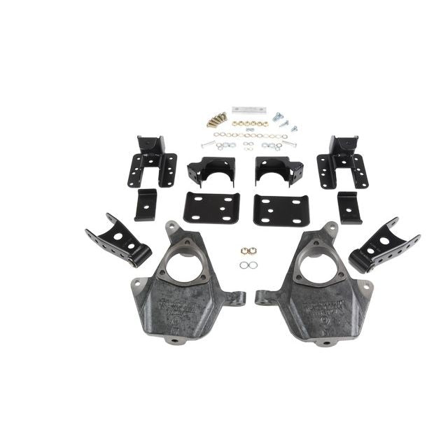 BELLTECH 641 LOWERING KITS  Front And Rear Complete Kit W/O Shocks 2007-2013 Chevrolet Silverado/Sierra ((All Cabs) 2WD/4WD) 2 in. F/4 in. R drop W/O Shocks