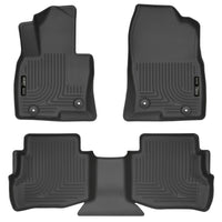 Husky Liners 95611 | Husky Liners Front & 2nd Seat Floor Liners; Front & 2nd Seat Floor Liners, Fits 16-17 CX-9 WEATHERBEATER SERIES BLACK