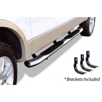 Go Rhino - 685435180CC - 5in OE Xtreme Composite SideSteps Kit - 80in Long Chrome + Mounting Brackets