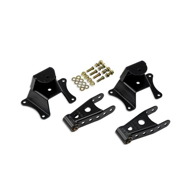 BELLTECH 6800 SHACKLE & HANGER KIT 4 in. Drop Leaf Spring Shackle & Hanger Kit (Front Hanger/Rear Shackle)  1973-1987 Chevrolet C10 4 in. Rear Drop