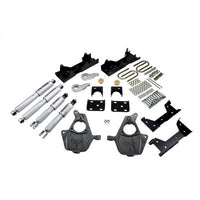 BELLTECH 657SP LOWERING KITS  Front And Rear Complete Kit W/ Street Performance Shocks 2005-2006 Chevrolet Silverado/Sierra (Std Cab w/ Factory Front Torsion bar) 3 in. or 4 in. F/6 in. R drop W/ Street Performance Shocks