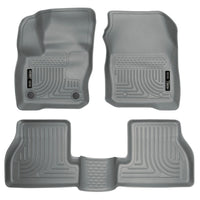 Husky Liners 99772 | Husky Liners Front & 2nd Seat Floor Liners, Fits 16-17 FOCUS S/SE/SEL/ST/TITANIUM WEATHERBEATER SERIES GREY
