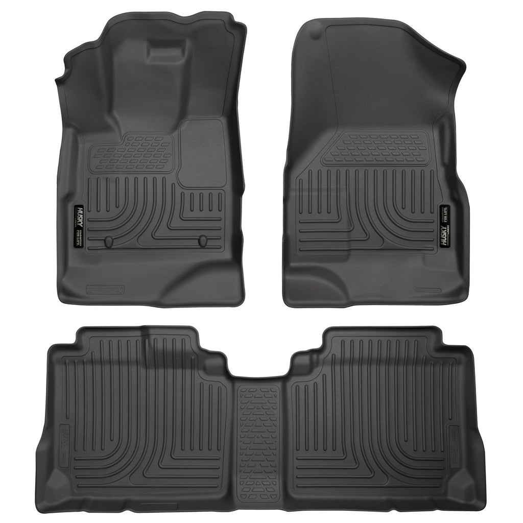 Husky Liners 98131 | Husky Liners Front & 2nd Seat Floor Liners, Fits 10-16 EQUINOX/TERRAIN WEATHERBEATER FRONT & 2ND SEAT FLOOR LINERS BLACK