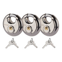 Stainless Steel Disc Locks  3-Pack