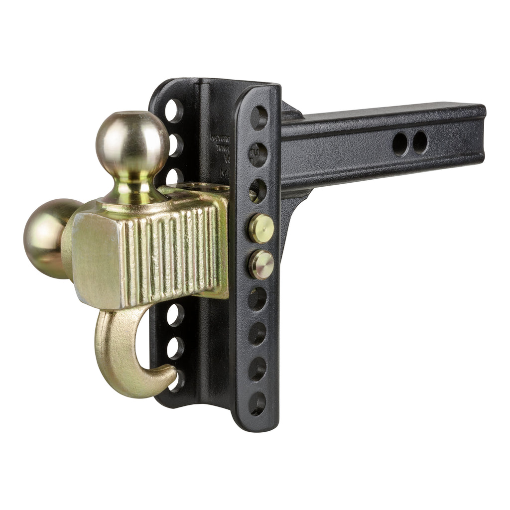 Adjustable Channel Mount With Hook & Step Dual-Ball - 2" Shank  14K  6" Drop