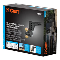 HD Adjustable Trailer Hitch Ball Mount With Dual Ball 2-1/2" Shank 20K