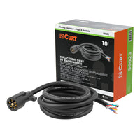 Replacement 7-Way RV Blade With 10' Wires (Trailer Side Packaged)