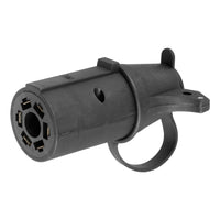 Adapter With Tester (7-Way RV Blade To 6-Round Trailer Center Pin Auxiliary)