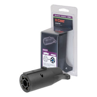 Adapter (7-Way RV Blade To 6-Way Round Trailer Center Pin Auxiliary Packaged)