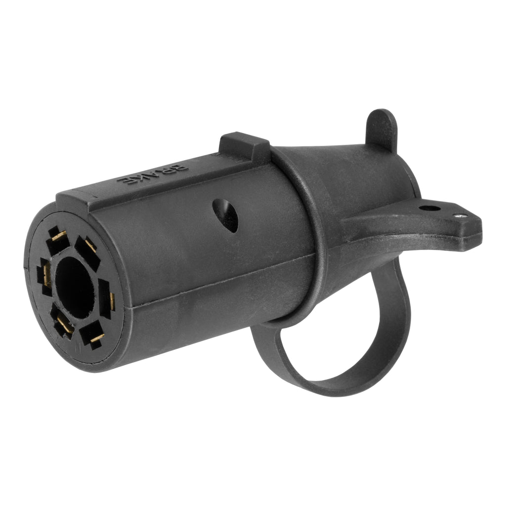 Adapter (7-Way RV Blade To 6-Way Round Trailer Center Pin Brake Packaged)