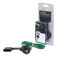 4-Way Flat License Plate Light Plug Connector Socket With 36" Wires (Packaged)