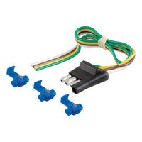 4-Way Flat Connector Plug With 12" Wires And Hardware (Trailer Side Packaged)