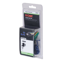 4-Way Flat Connector Plug With 12" Wires And Hardware (Trailer Side Packaged)