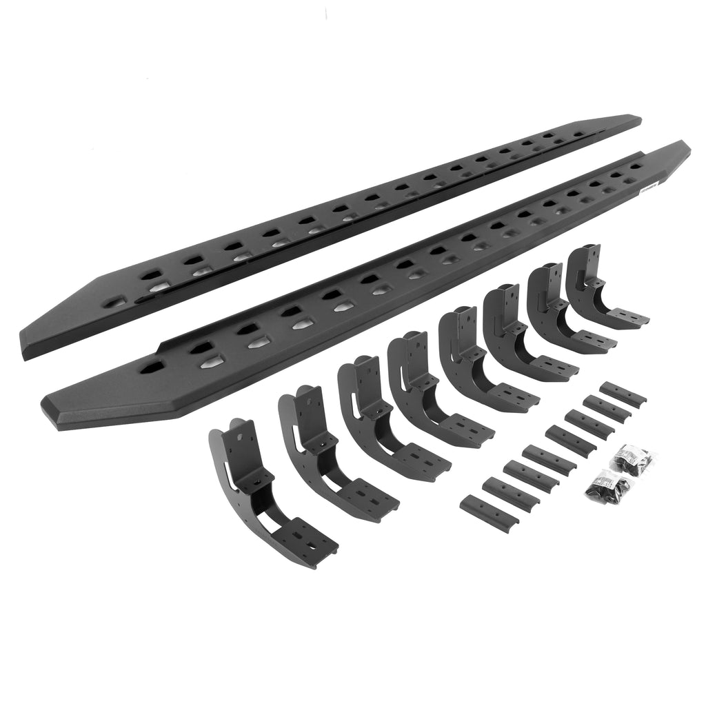 Go Rhino 69404880SPC - RB10 Slim Line Running Boards With Mounting Brackets - Textured Black