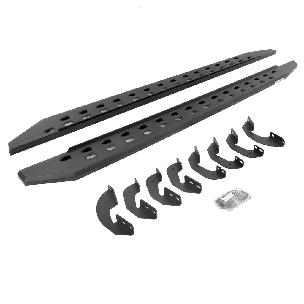 Go Rhino 69443973SPC - RB20 Slim Running Boards - Complete Kit: RB20 Slim Running Board + Brackets - Textured Black