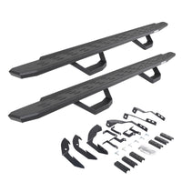 Go Rhino 6960428020T - RB30 Running Boards With Mounting Brackets & 2 Pairs Of Drops Steps Kit - Protective Bedliner Coating