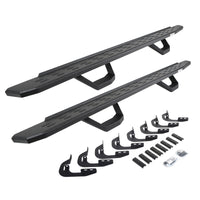 Go Rhino 6960478720T - RB30 Running Boards With Mounting Brackets & 2 Pairs Of Drops Steps Kit - Protective Bedliner Coating