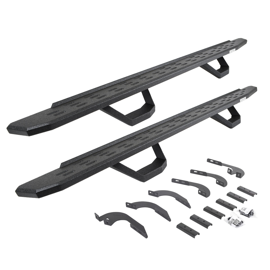RB30 Running Boards W/Mounting Brackets  2 Pairs Drop Steps Kit -Double Cab Only