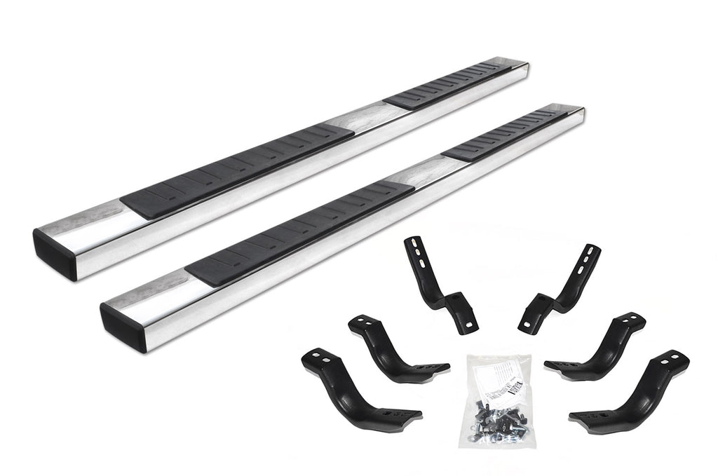 Go Rhino - 6862443280PS - 6" OE Xtreme II Side Steps With Mounting Brackets Kit - Polished Stainless Steel